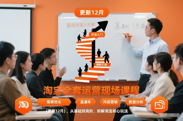淘宝全套运营现场课程(更新12月)，从基础到高阶，拆解淘宝核心玩法-九洲网