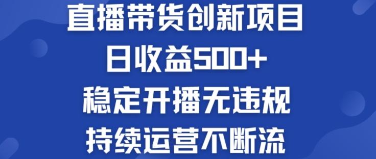 淘宝无人直播带货创新项目：日收益500+  稳定开播无违规  持续运营不断流【揭秘】-九洲网