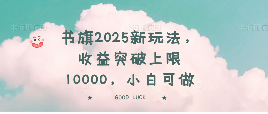 书旗2025新玩法，收益突破上限10000，小白可做-九洲网