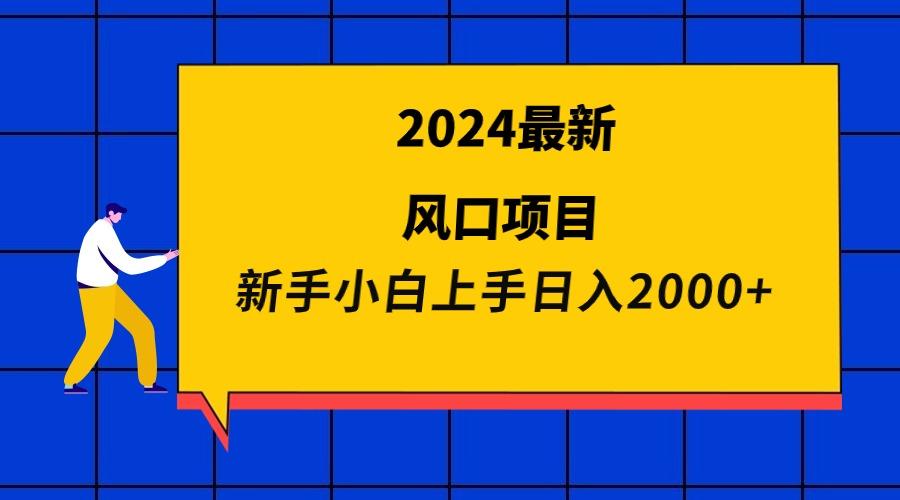 (9483期)2024最新风口项目 新手小白日入2000+-九洲网