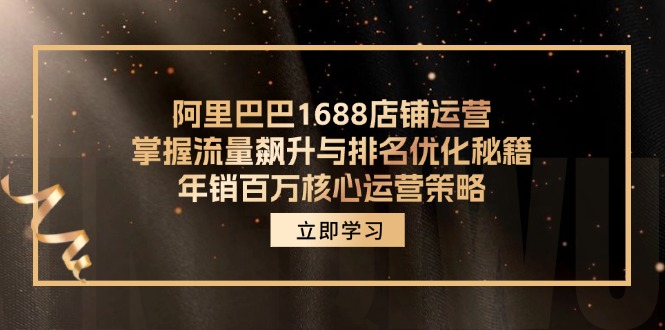 阿里巴巴1688店铺运营，掌握流量飙升与排名优化秘籍 年销百万核心运营策略-九洲网