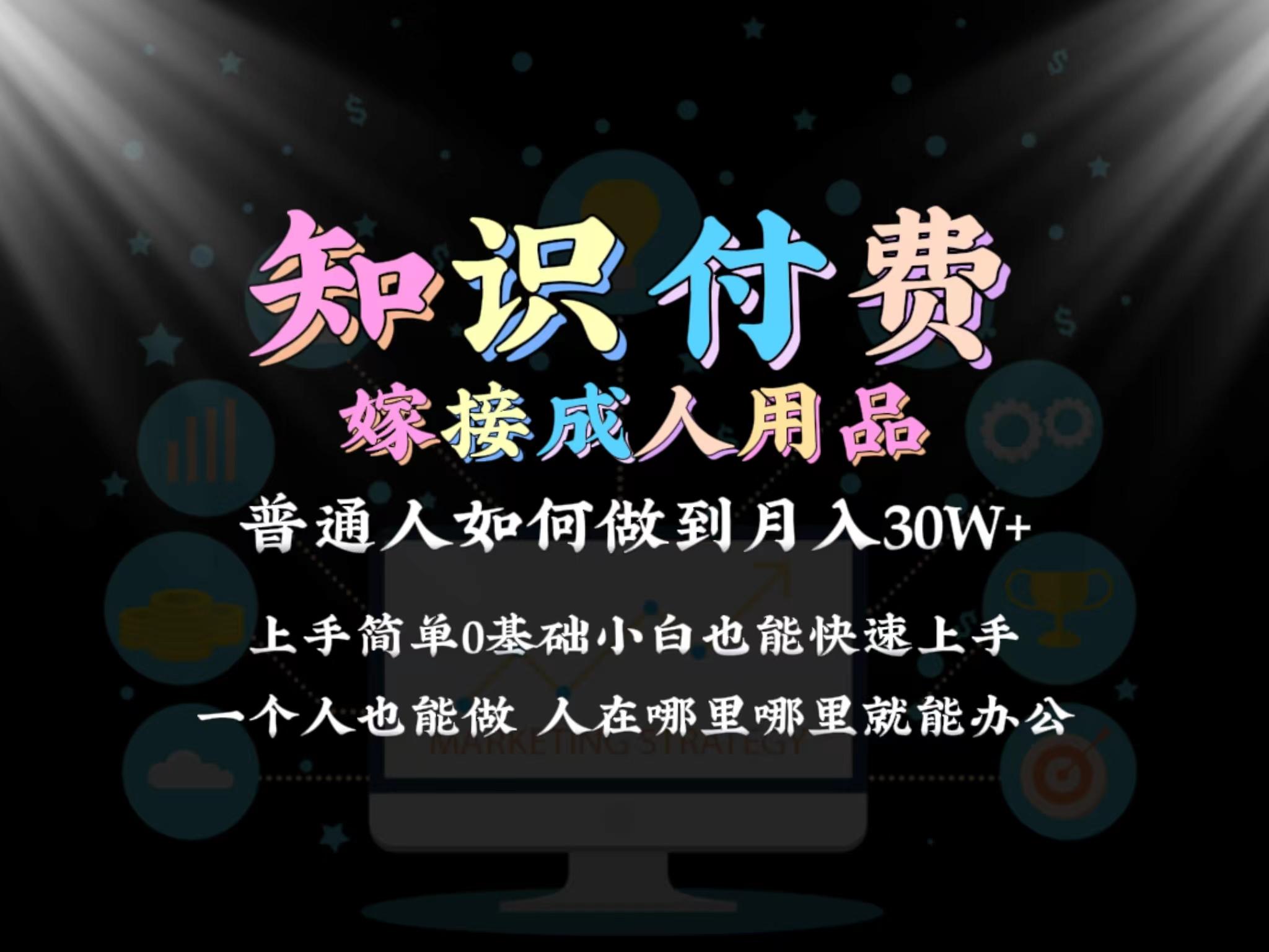 2024普通人做知识付费结合成人用品如何实现单月变现30w 保姆教学1.0-九洲网