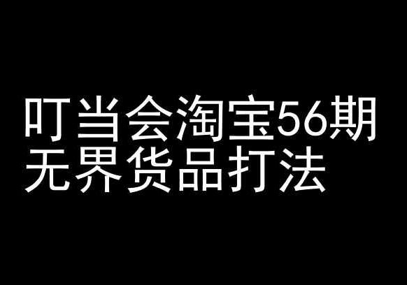 叮当会淘宝56期：无界货品打法-淘宝开店教程-九洲网