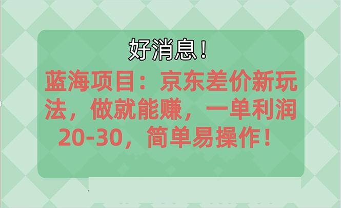 越早知道越能赚到钱的蓝海项目：京东大平台操作，一单利润20-30，简单...-九洲网