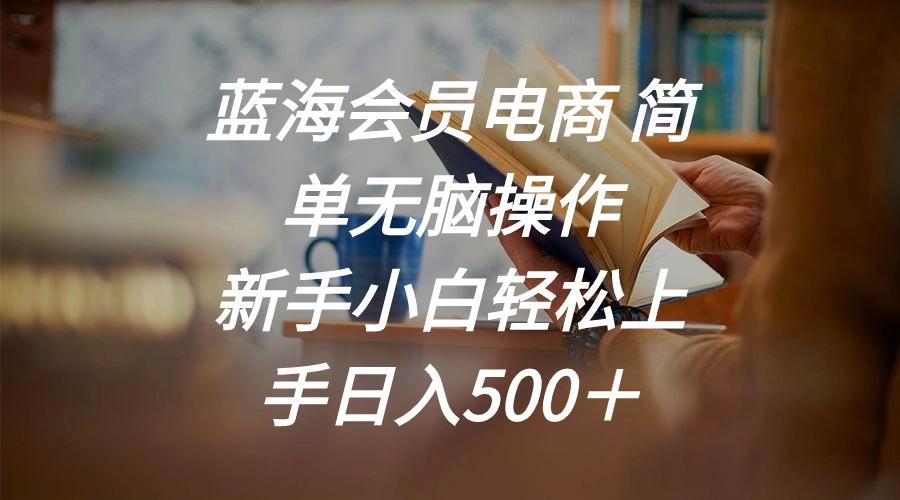蓝海会员电商 简单无脑操作 新手小白轻松上手日入500＋-九洲网