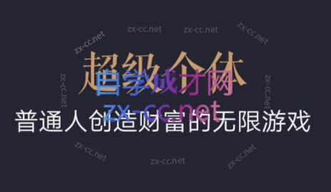超级个体·普通人创造财富的无限游戏-九洲网