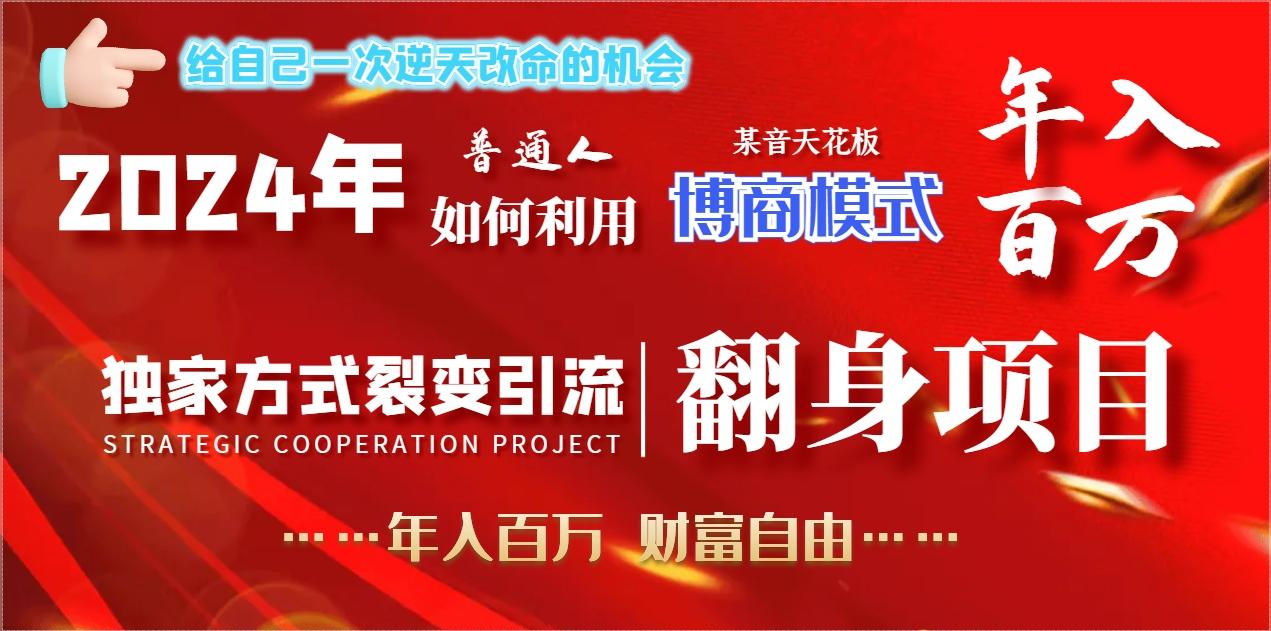 2024年普通人如何利用博商模式做翻身项目年入百万，财富自由-九洲网