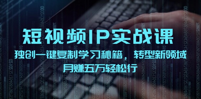 短视频IP实战课，独创一键复制学习秘籍，转战新领域，月赚五万轻松行-九洲网