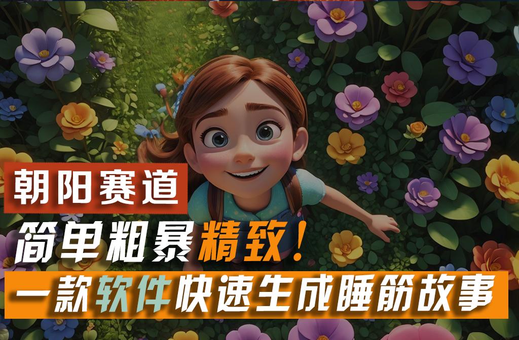 利用一款软件5分钟一条爆款睡筋故事，简单粗暴精致！小白月入2w+-九洲网