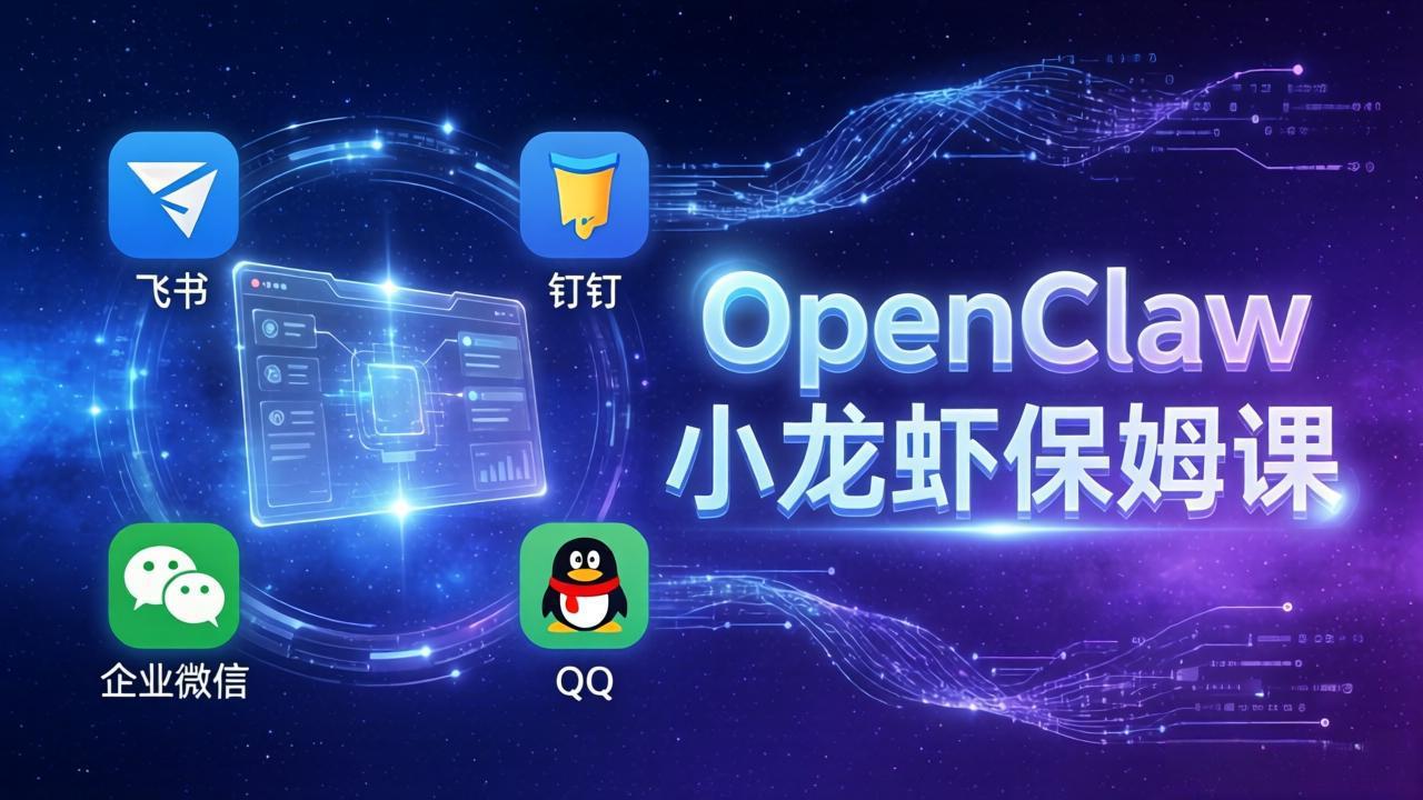 OpenClaw小龙虾保姆课： Windows/macOS/Linux/Docker全系统安装，飞书+钉钉+企业微信+QQ 全接入-九洲网