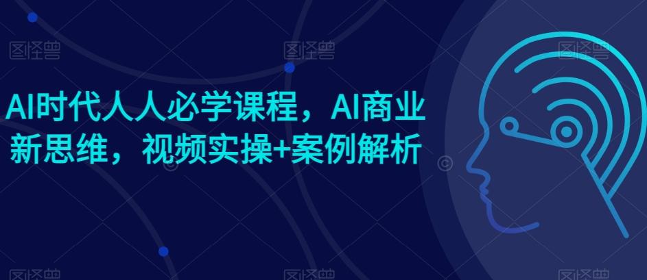 AI时代人人必学课程，AI商业新思维，视频实操+案例解析【赠AI商业爆款案例】-九洲网