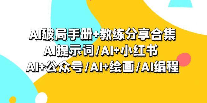 (9351期)AI破局手册+教练分享合集：AI提示词/AI+小红书 /AI+公众号/AI+绘画/AI编程-九洲网