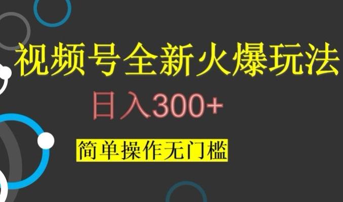 视频号最新爆火玩法，日入300+，简单操作无门槛【揭秘】-九洲网
