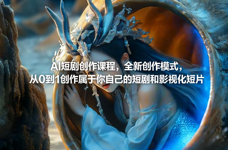 AI短剧创作课程，全新创作模式，从0到1创作属于你自己的短剧和影视化短片-云创网