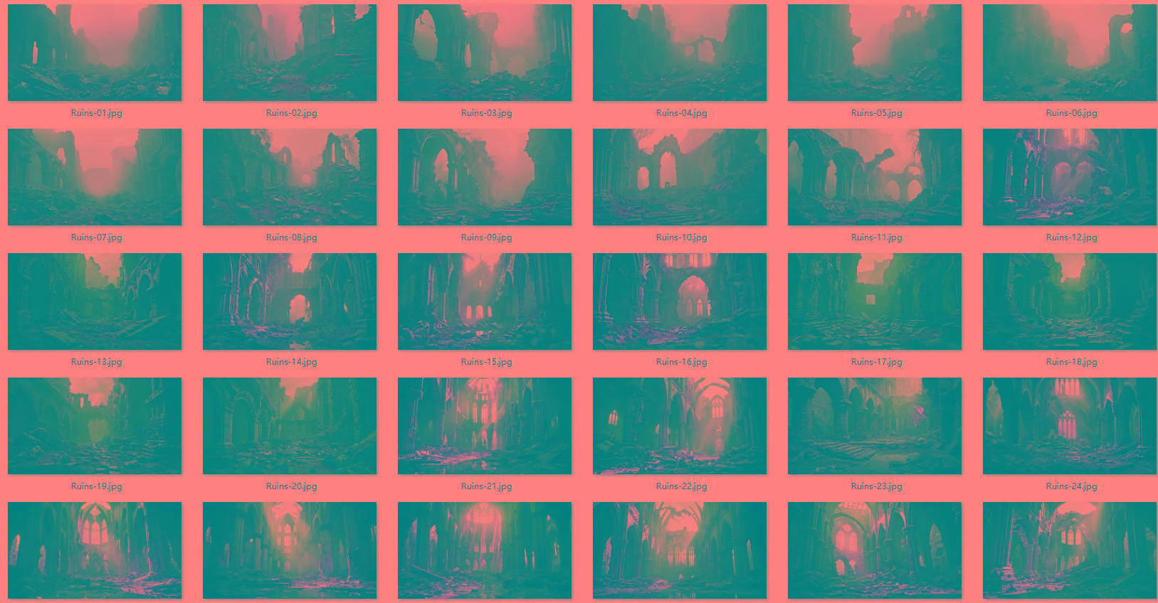 1600张科幻外星恐怖战争废墟环境背景 5K高清图片素材-九洲网