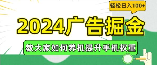 2024广告掘金，教大家如何养机提升手机权重，轻松日入100+【揭秘】-九洲网
