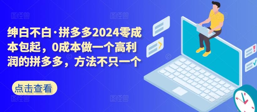 拼多多2024零成本包起，0成本做一个高利润的拼多多，方法不只一个-九洲网