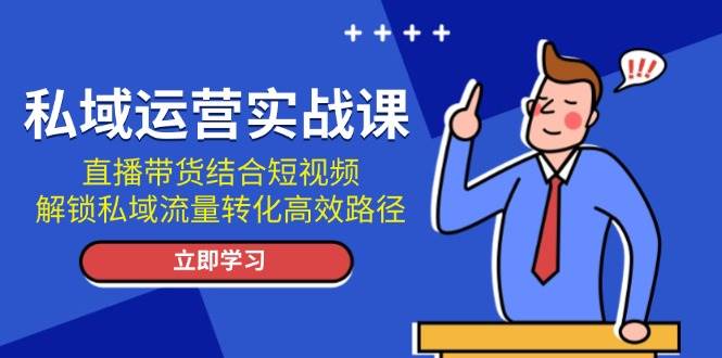 私域运营实战课：直播带货结合短视频，解锁私域流量转化高效路径-九洲网