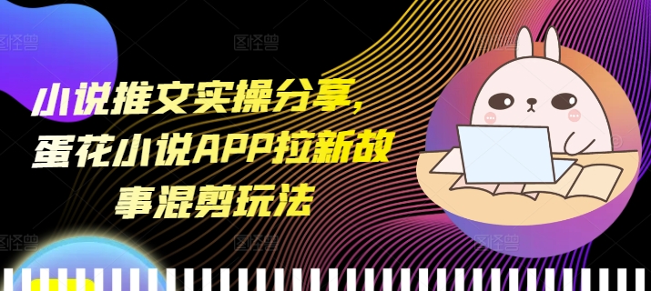 小说推文实操分享，蛋花小说APP拉新故事混剪玩法-九洲网