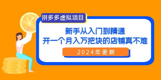 (9744期)拼多多虚拟项目：入门到精通，开一个月入万把块的店铺 真不难(24年更新)-九洲网
