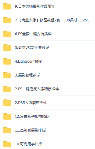 某宝买的杂乱PS LR教程预设摄影-九洲网
