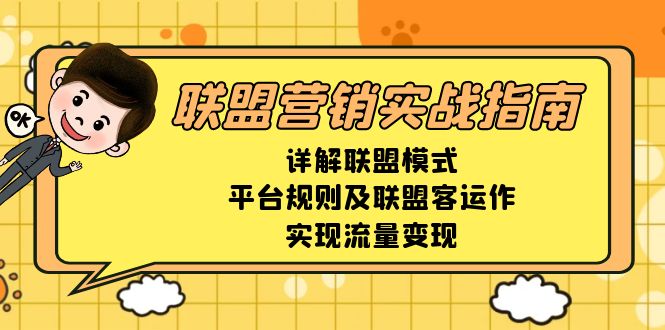 联盟营销实战指南，详解联盟模式、平台规则及联盟客运作，实现流量变现-九洲网