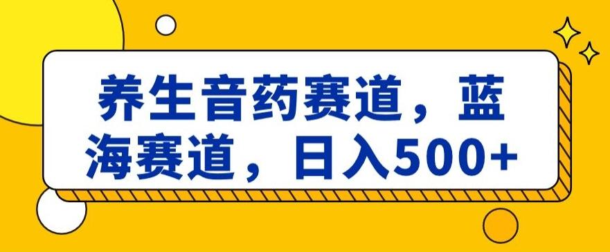养生音药赛道，蓝海赛道，日入500+【揭秘】-九洲网