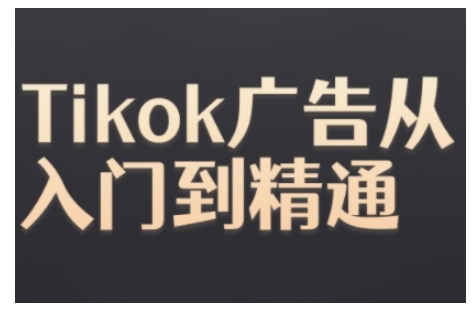 Tiktok Ads实操教程，Tiktok广告从入门到精通-九洲网