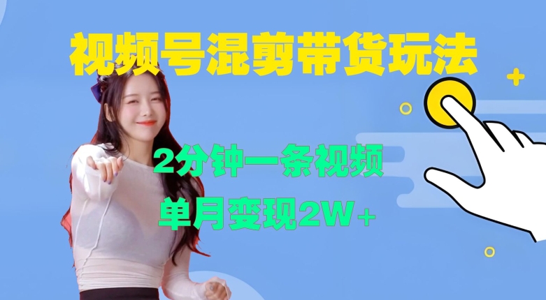 视频号混剪玩法，2分钟一条视频，单月变现2W+【揭秘】-九洲网
