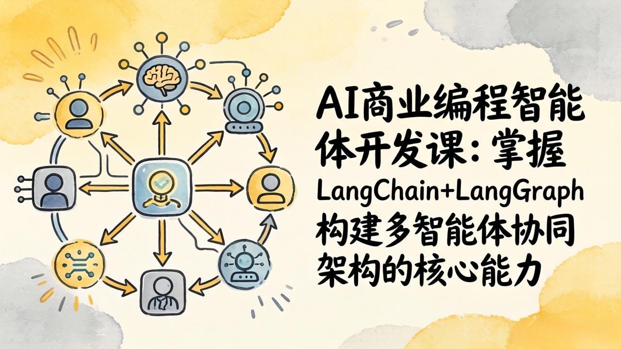 AI商业编程智能体开发课：掌握LangChain+LangGraph构建多智能体协同架构的核心能力-九洲网