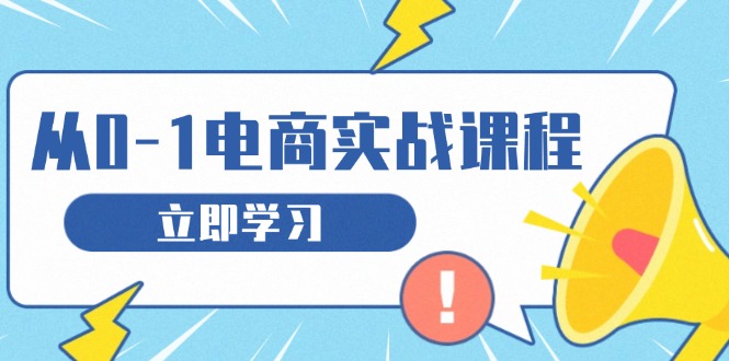 从零做电商实战课程，教你如何获取访客、选品布局，搭建基础运营团队-九洲网