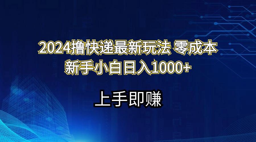 2024撸快递最新玩法零成本新手小白日入1000+-九洲网