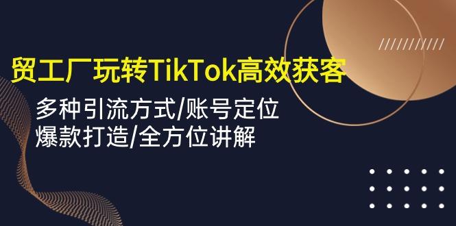 外贸工厂玩转TikTok高效获客，多种引流方式/账号定位/爆款打造/全方位讲解-九洲网