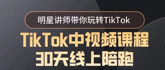 TikTok中视频课程30天线上陪跑，明星讲师带你玩转TikTok-九洲网