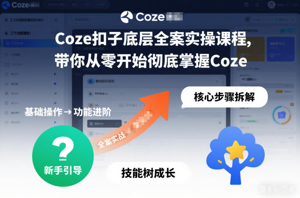 Coze扣子底层全案实操课程，带你从零开始彻底掌握Coze(更新3月)-九洲网