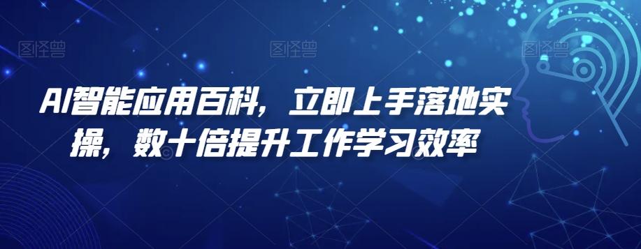 AI智能应用百科，​立即上手落地实操，数十倍提升工作学习效率-九洲网