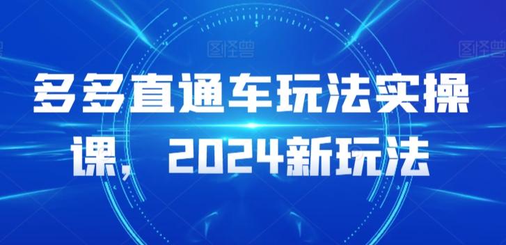 多多直通车玩法实操课，2024新玩法-九洲网