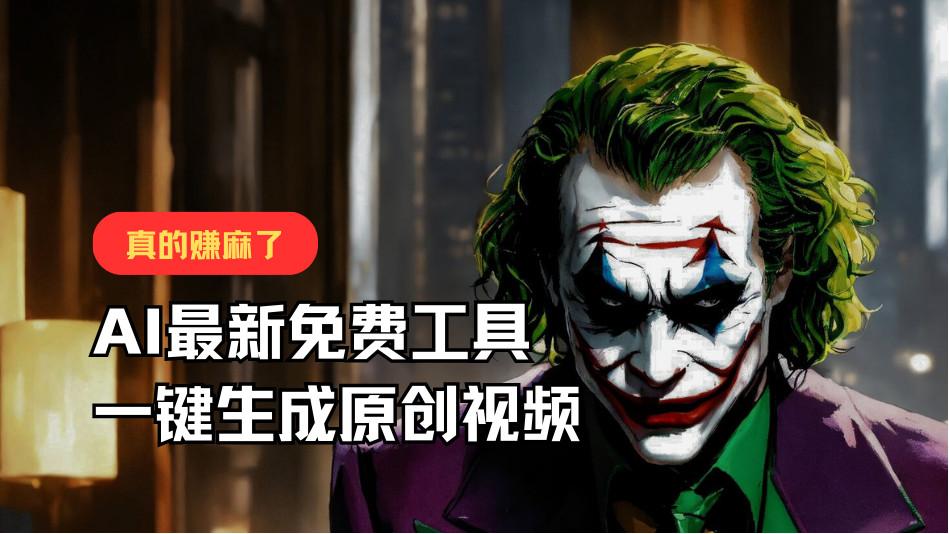 最新免费AI工具，一键生成原创视频，佛系搬运，轻松月入10000+！-九洲网