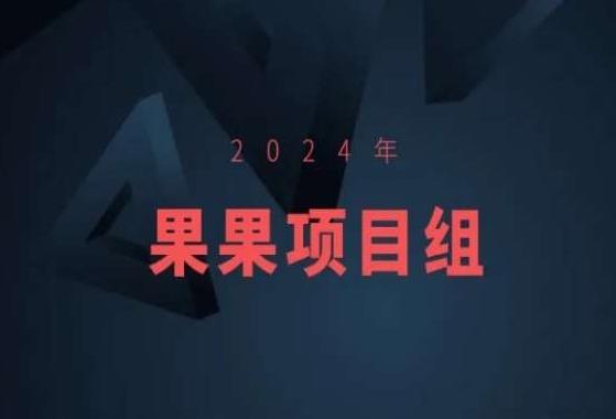 2024年果果项目组项目合集-果果最新项目-九洲网