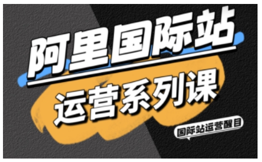 阿里国际站运营系列课，涵盖精准引流、直通车与全站推实战SOP，搭配AI效率工具包与高阶增长玩法(更新)-九洲网