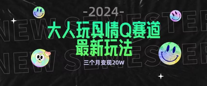 全新大人玩具情Q赛道合规新玩法，公转私域不封号流量多渠道变现，三个月变现20W【揭秘】-九洲网