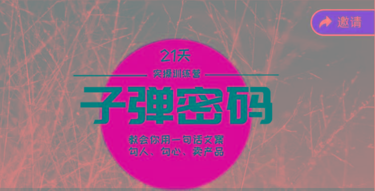 《子弹密码训练营》-用一句话文案勾人勾心卖产品，21天学到顶尖文案大师策略和技巧-九洲网