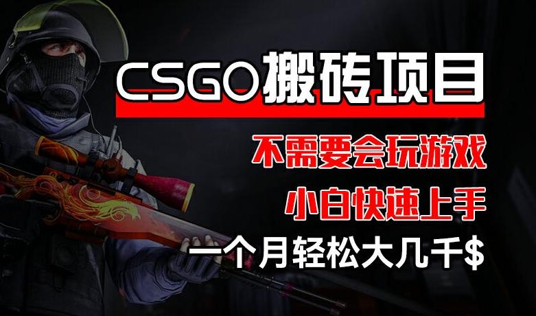 CSGO 装备搬砖项目，操作简单，不需要会玩游戏，小白也能快速上手，一个月轻松大几千【揭秘】-九洲网