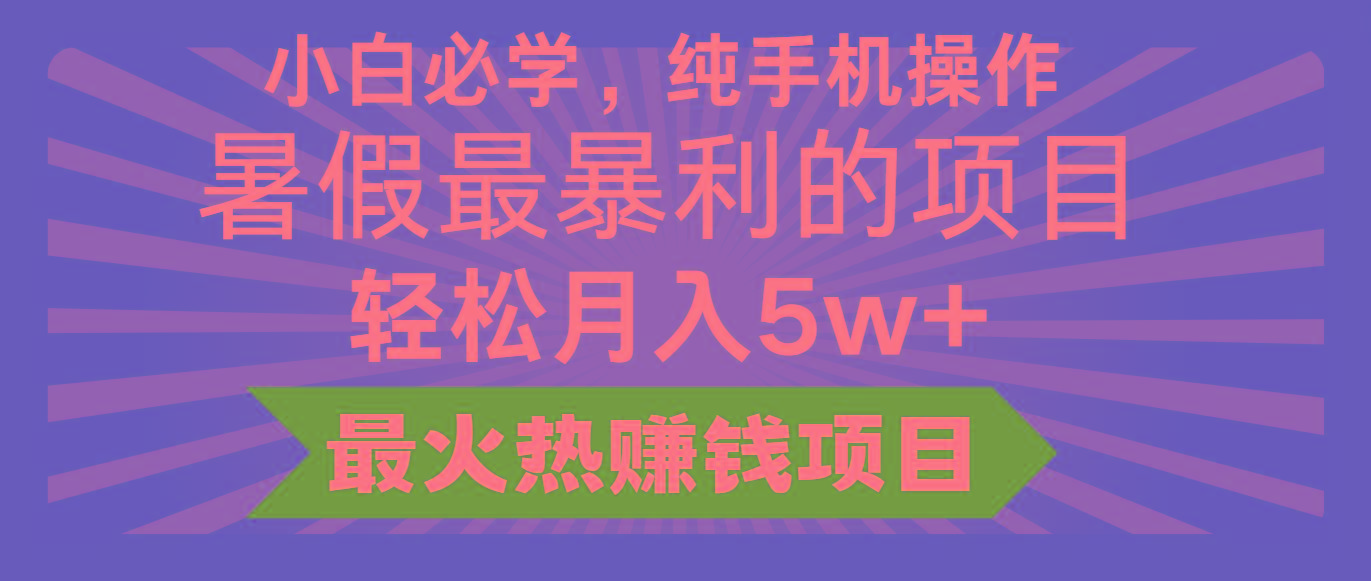 2024暑假最赚钱的项目，小红书咸鱼暴力引流简单无脑操作，每单利润最少500+-九洲网