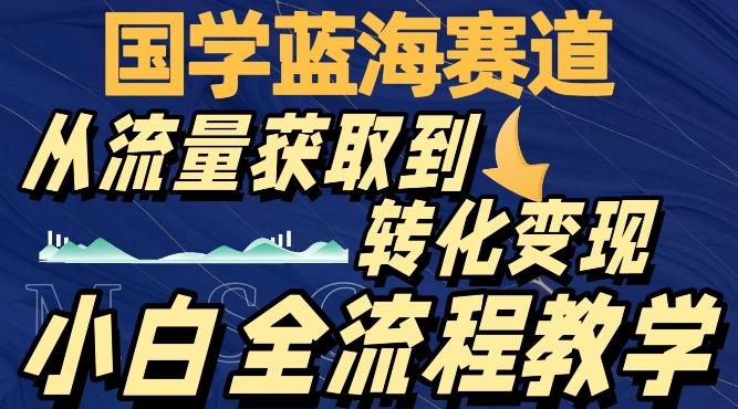 国学蓝海赛道，从流量获取，到转化变现，全流程教学-九洲网