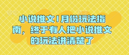 小说推文1月份玩法指南，终于有人把小说推文的玩法讲清楚了!-九洲网