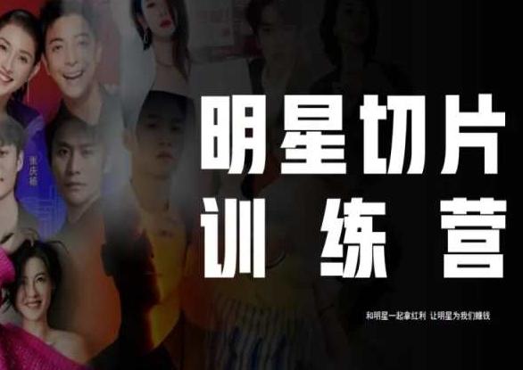王子·明星切片线上训练营（2023），和明星一起拿红利，让明星为我们赚钱-九洲网