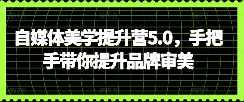 自媒体美学提升营5.0，手把手带你提升品牌审美-九洲网