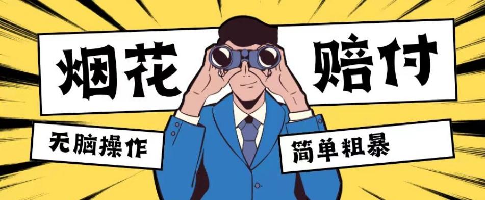 最新蓝海玩法，烟花爆竹赔付，单订单赔付200-500无脑操作【仅揭秘】-九洲网