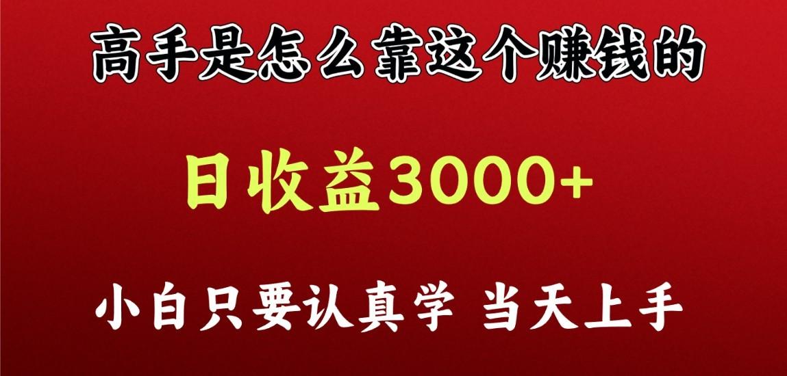 看高手是怎么赚钱的，一天收益至少3000+以上，小白当天上手-九洲网